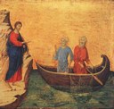 Povolání Petra a Ondřeje: Duccio di Buoninsegna, 1308-11 (http://www.wga.hu)